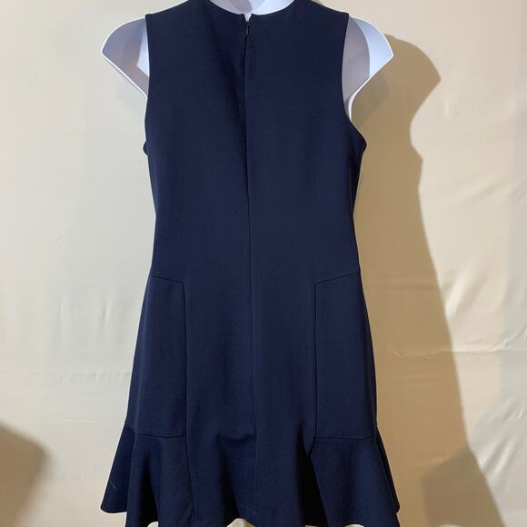 NWT Margaret M dress size XL navy ruffled bottom Merryn knit - Picture 5 of 7